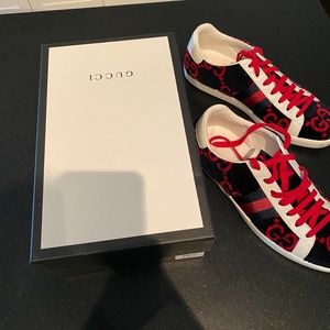 Terry Cloth GG Monogram Womens Ace Sneakers